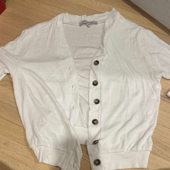 Olivaceous White Cardigan Sweater - Picture 1 of 1